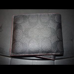 Mens coach wallet bifold with extra id/card holder